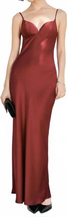 Dress Forum Satin Maxi Dress In Red