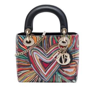 Dior Pre-owned Printed Leather Satchel - Dames - Pre-owned - Veelkleurig - Maat: ONE Size Leer