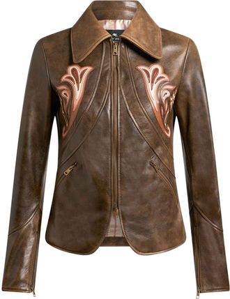 Etro Blazer in pelle - Marrone