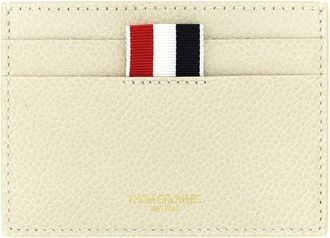 Thom Browne Hector Card Holder - Dames - Portefeuilles - Beige - ONE Size - Leer - Accessoires