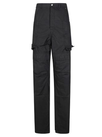 Rick Owens Stefan Cargo Straight-Leg Utility Pockets Cargo Pants