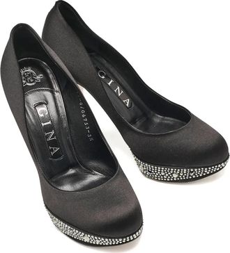 Gina Pumps con cristalli 115mm Pre-owned - Nero