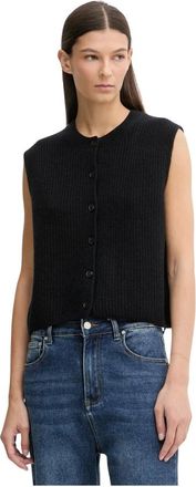 Marc O'Polo Gilet in misto lana - - Jackets - Donna - Blu - S