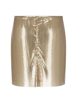Paco Rabanne Womens Skirts Gold Aluminium