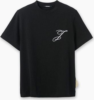 Jacquemus Mens Mens Black Jacquemus Box Fit Logo T-Shirt - Size: 44