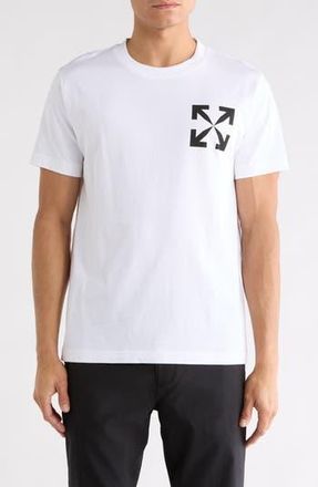 Off-white Single Arrow Slim Fit Short Sleeve T-Shirt in White-Black at Nordstrom Rack, Size X-Large