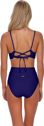 Sunsets Arlene High Waist Bikini Swim Bottoms with Tummy Control in Indigo at Nordstrom, Size X-Large