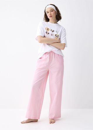 Twik Womens Summer pattern poplin lounge pant