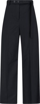 Eudon Choi Black High-Waisted Tailored Virgin Trousers