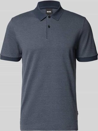 HUGO BOSS Regular Fit Poloshirt aus reiner Baumwolle Modell H-PARLAY 102 in Dunkelblau, Gr&ouml;&szlig;e XXXL