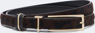 Tom Ford Leopard-print calf hair belt