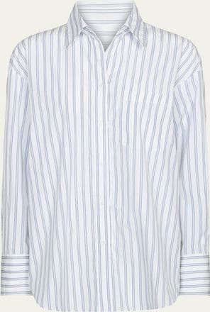 TWP Big Joe Striped Cotton Button-Front Shirt