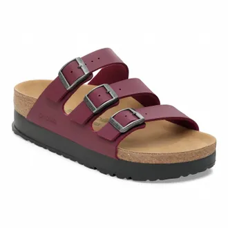 Birkenstock Womens Florida Vegan Flex Platform Sandal - Regula Width In Zinfandel