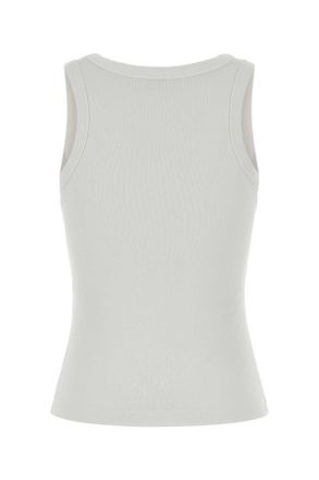 Kenzo Womens White Stretch Tank Top Exterior: Cotton Elastane Maglie