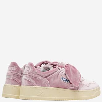Autry Womens Low Velvet Sneakers Pink (polyester Trainers