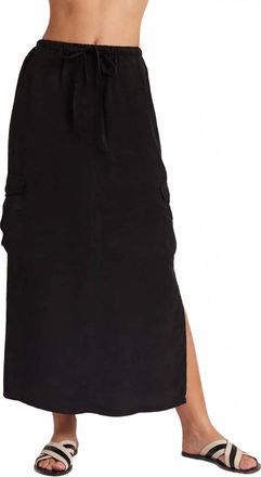 Bella Dahl Goldie Pocket Cargo Skirt In Black
