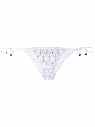 Karl Lagerfeld Karl icon triangle bikini bottoms - women - Spandex/Elastane/Polyamide/Polyamide/Spandex/Elastane - L - White
