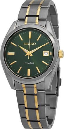 Seiko Essentials Quartz Green Dial Mens Watch SUR377