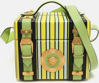 Versace Multicolor Striped Leather Medusa Vanity Box