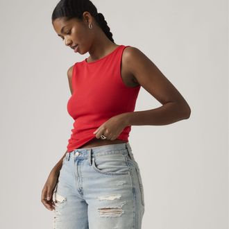 Levi's Blair Boatneck Top - Womens - XS - Red