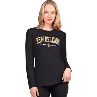 G-III 4Her by Carl Banks Womens G-III 4Her by Carl Banks Black New Orleans Saints Best Play Long Sleeve T-Shirt at Nordstrom, Size Xx-Large