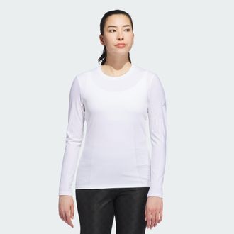 adidas adidas Performance Womens Ultimate365 Tour Engineered Long Sleeve Slim Top - White - Size X-Small