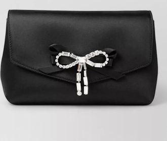 Jimmy Choo London mini bow clutch bag chain strap