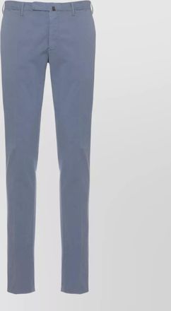 Incotex straight leg cotton trousers belt loops pockets