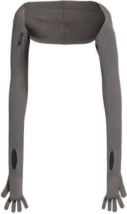 Peter Do Knitted Shrug with Long Sleeves and Round Collar in Gray Knitwear