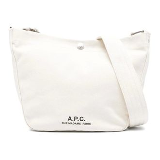 A.P.C. Cross Body Bags, female, White, Size: ONE SIZE Journal Small Satchel