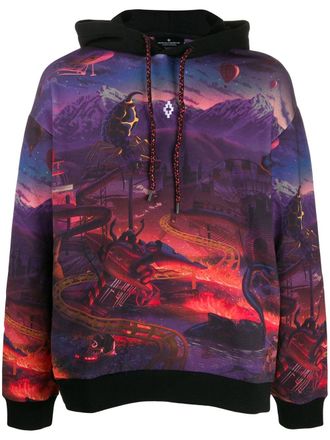 Marcelo Burlon Hoodie met print - Paars