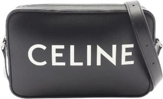 Celine Pre-owned Cross Body Bags, male, Black, Size: ONE SIZE Pre-owned Medium Messenger Bag Leather Shoulder Bag