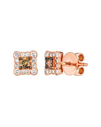 Le Vian Chocolate Solitaires 14K Rose Gold 0.56 Ct. Tw. Diamond Stud Earrings