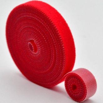 No Brand Cinta De Velcro Reutilizable, Bridas Para Cables, Cinta De Gesti&oacute;n De Cables Con Cierre De Gancho Y Bucle, Recortable, Resistente Y Duradera, Roja - 1