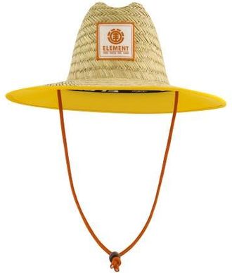 Element Woven Seagrass Lifeguard Hat with Solid Under Brim & Chin Cord in Orange at Nordstrom
