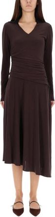 Tory Burch Jersey Collared Dress - Dames - Casual kleedjes - Bruin - XS - Kleedjes