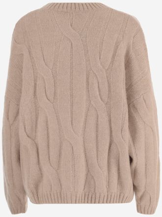 Allude Womens Cashmere And Silk Sweater Beige