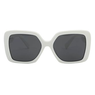 Miu Miu Dark Gray Square Ladies Sunglasses MU 10YS 1425S0 56
