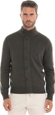 Gran Sasso Wol cardigans - Heren - Vesten - Groen - 4XL - Wol - Truien & Vesten