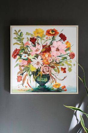 Kalalou Framed Acrylic Painting - Floral