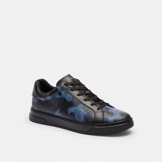 Coach High Line Sneaker In Signature Canvas With Camo Print