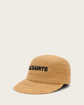 AllSaints Paper Mila Straw Baseball Cap, Size: One Size