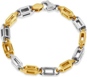 Pompeii3 Mens Link 14k Gold (50gram) or Platinum (81gram) 7.5mm Bracelet 8.5