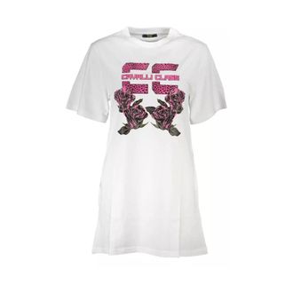 Cavalli Dames, Jurken, Wit, Maat: XL Katoen