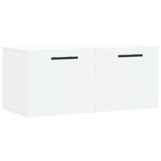 vidaXL Mobile A Parete Bianco 80x36,5x35 Cm In Legno Multistrato - Vidaxl