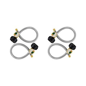 OEM Conector De Manguera De Propano Para Veh&iacute;culos Recreativos De 38 Cm (15 Pulgadas) Con Man&oacute;metro Para Tanques De 2,3 A 18 Kg (5 A 40 Lb) - Manguera De 