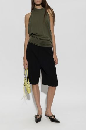 Balenciaga Top With Bare Shoulders, Womens, Green