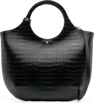 Courrèges large Holy crocodile tote bag - women - Calf Leather - One Size - Black