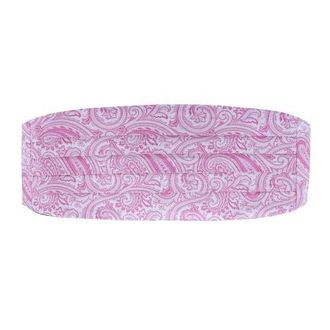 Trafalgar Store Sobee Paisley Silk Cummerbund in Pink Paisley at Nordstrom
