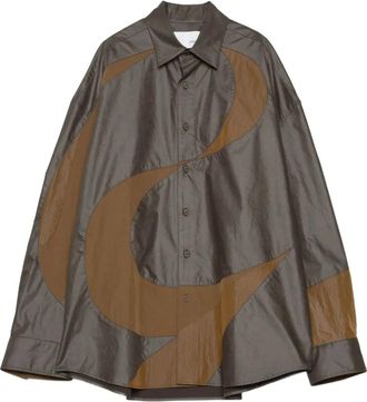 Yoshiokubo Camicia Slalom con inserti - Verde